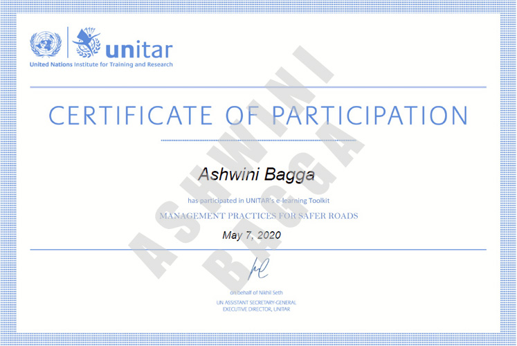 Management Practices for Safer Roads by UNITAR